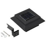 vidaXL Solar Lights 12 pcs LED Square 12 cm Black