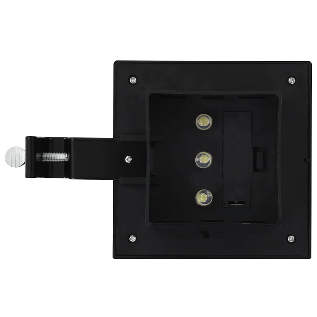 vidaXL Solar Lights 12 pcs LED Square 12 cm Black