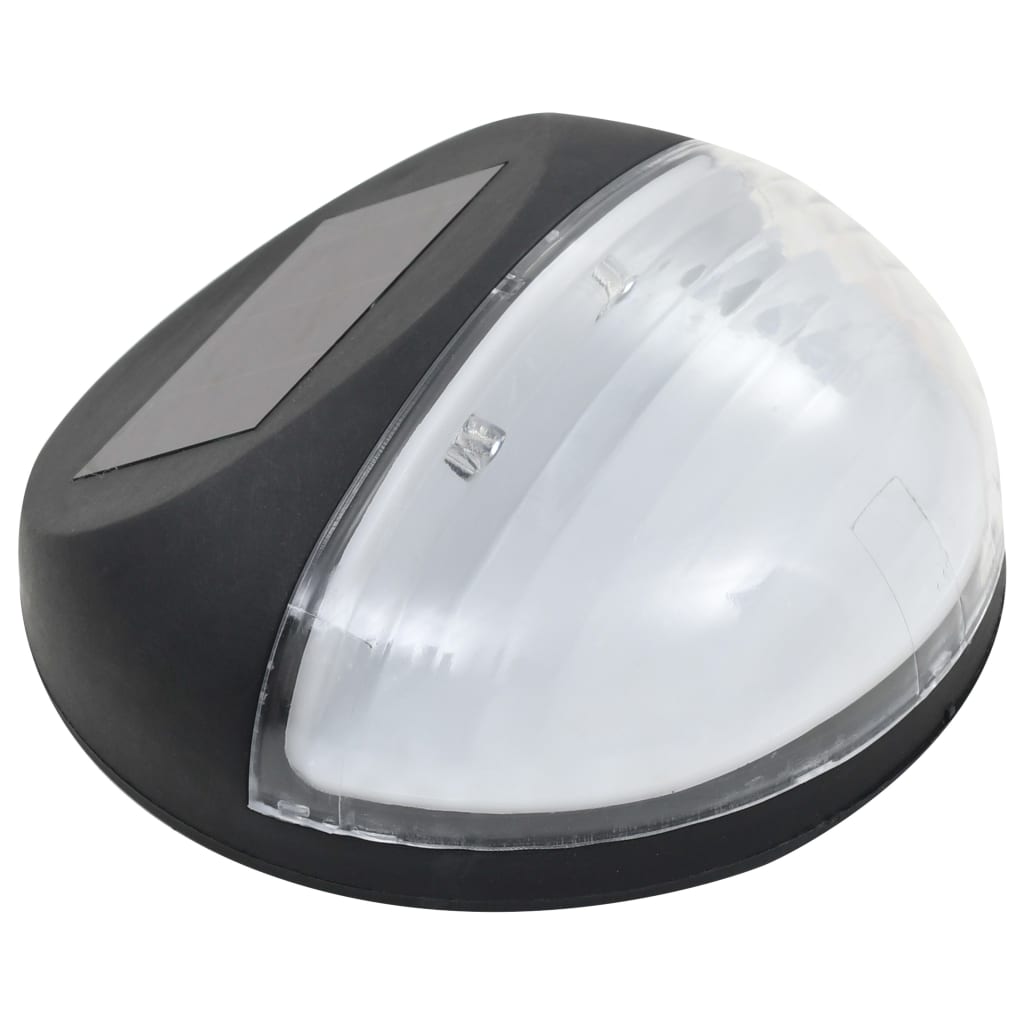 vidaXL Solar Wall Lights LED 24 pcs round black