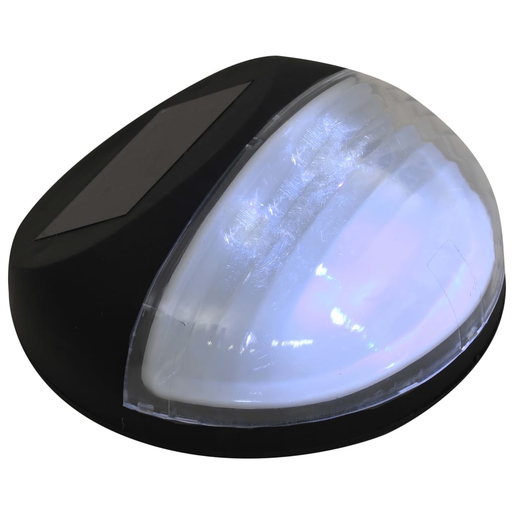 vidaXL Solar Wall Lights LED 24 pcs round black