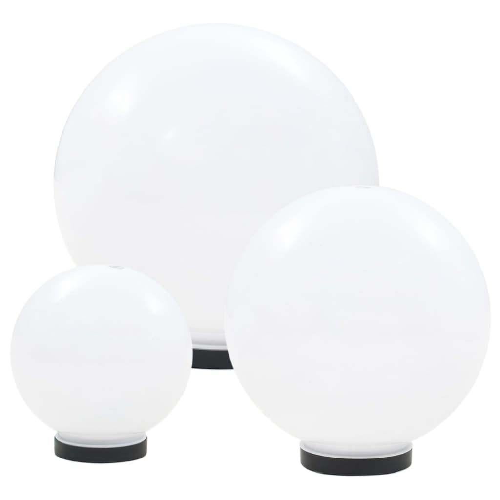 vidaXL 6-piece Round LED Ball Lamp Set 20/30/40 cm PMMA