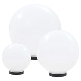 vidaXL 6-piece Round LED Ball Lamp Set 20/30/40 cm PMMA
