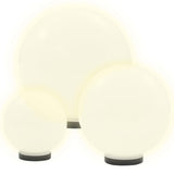 vidaXL 6-piece Round LED Ball Lamp Set 20/30/40 cm PMMA
