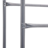 vidaXL Opbergrek pour 3 carreaux 50x33x116 acier inoxydable couleur argent