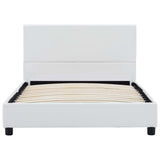 vidaXL Artificial Leather Bed Frame White 90x200 cm