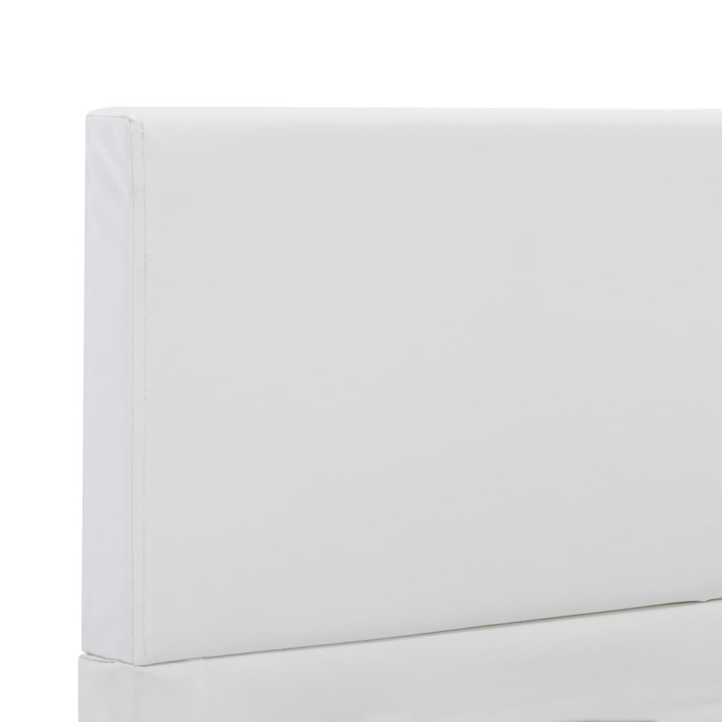 vidaXL Artificial Leather Bed Frame White 90x200 cm