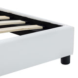 vidaXL Artificial Leather Bed Frame White 90x200 cm
