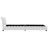 vidaXL Faux Leather Bed Frame White 90x200 cm