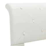 vidaXL Faux Leather Bed Frame White 90x200 cm