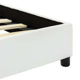vidaXL Faux Leather Bed Frame White 90x200 cm