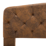 vidaXL Bed Frame Faux Suede Brown 90x200 cm
