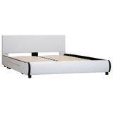 vidaXL Bedframe met lades kunstleer wit 140x200 cm