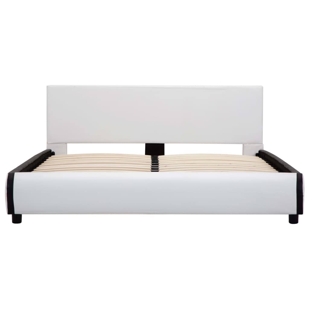 vidaXL Bedframe met lades kunstleer wit 140x200 cm