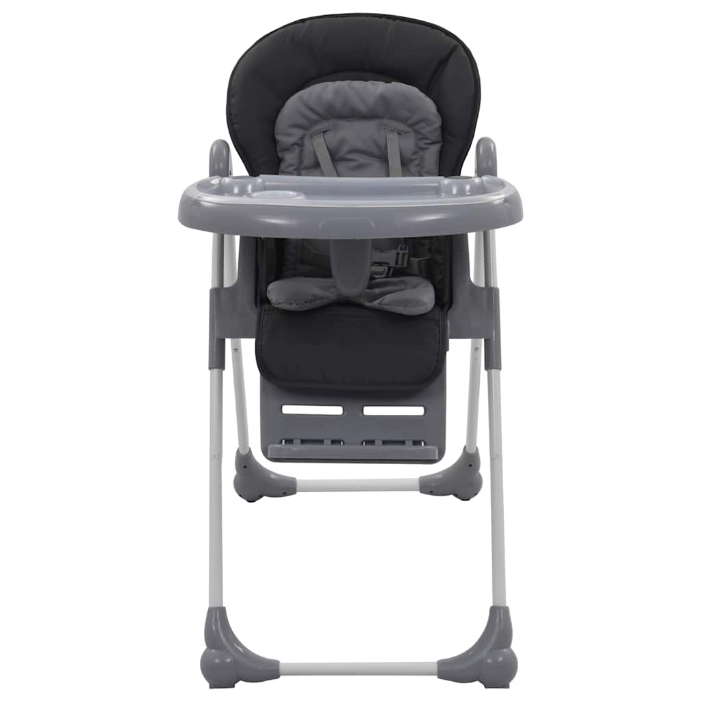 vidaXL Kinderstoel hoog roze en grijs