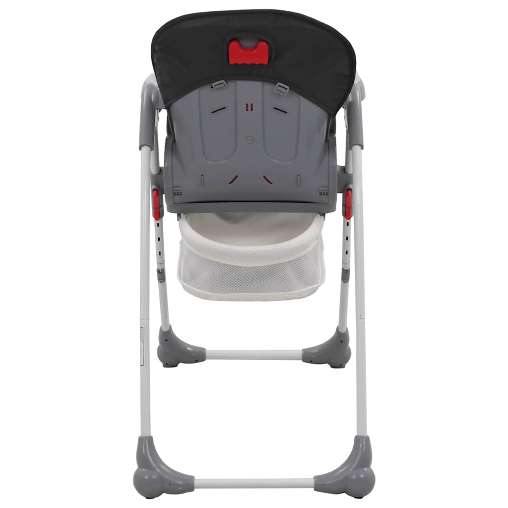 vidaXL Kinderstoel hoog roze en grijs
