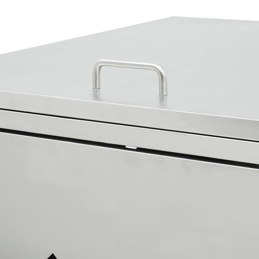 vidaXL Single Bin Storage 240 L Stainless Steel