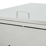 vidaXL Single Bin Storage 240 L Stainless Steel