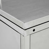 vidaXL Single Bin Storage 240 L Stainless Steel