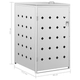 vidaXL Single Bin Storage 240 L Stainless Steel