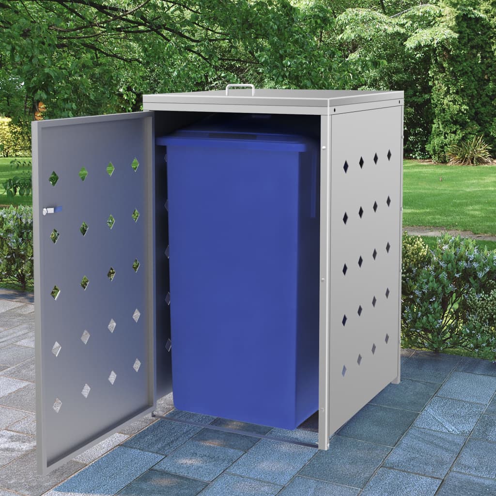 vidaXL Single Bin Storage 240 L Stainless Steel