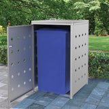 vidaXL Single Bin Storage 240 L Stainless Steel