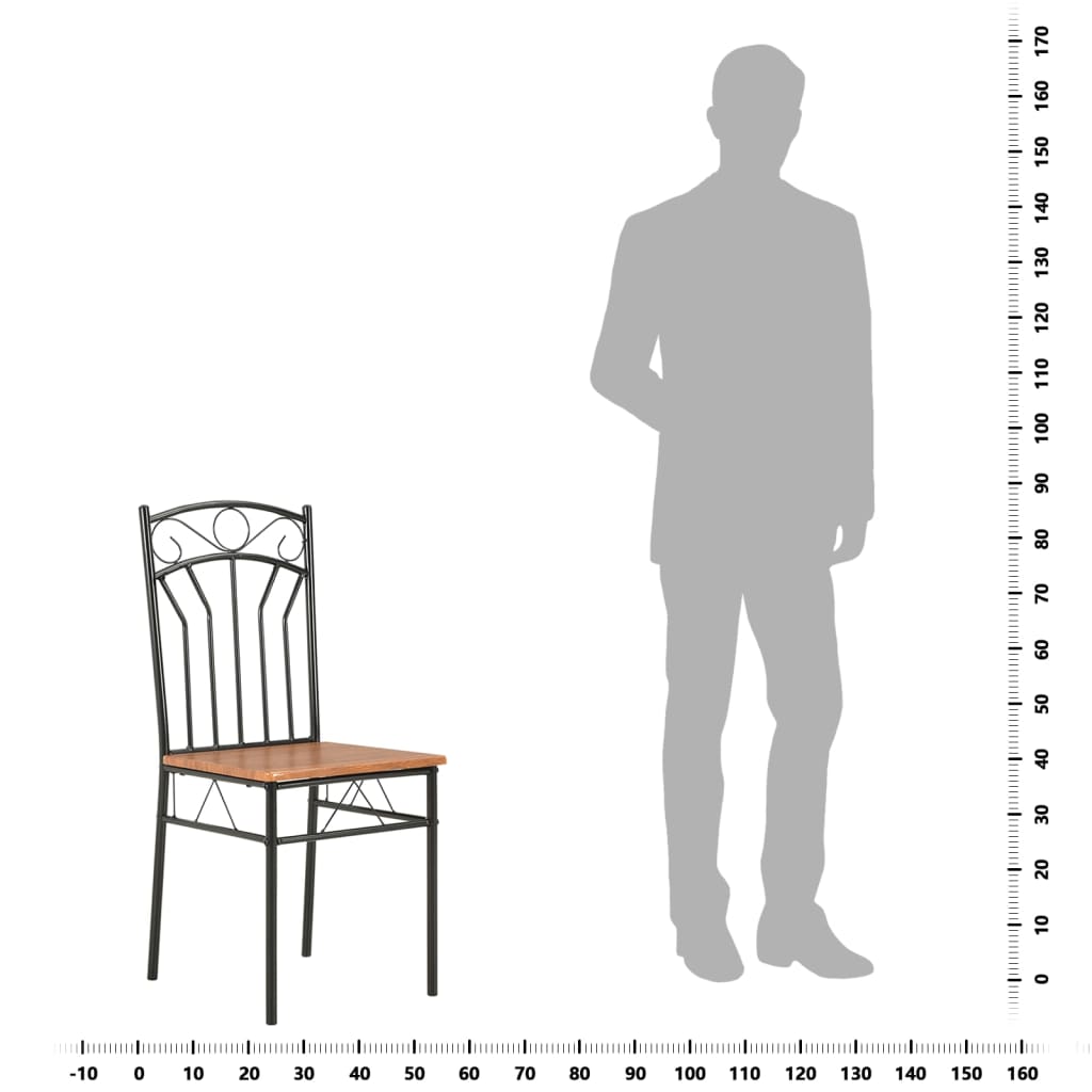 vidaXL Eetkamerstoelen 6 st MDF bruin