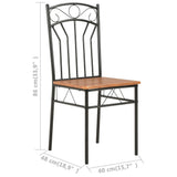vidaXL Eetkamerstoelen 6 st MDF bruin