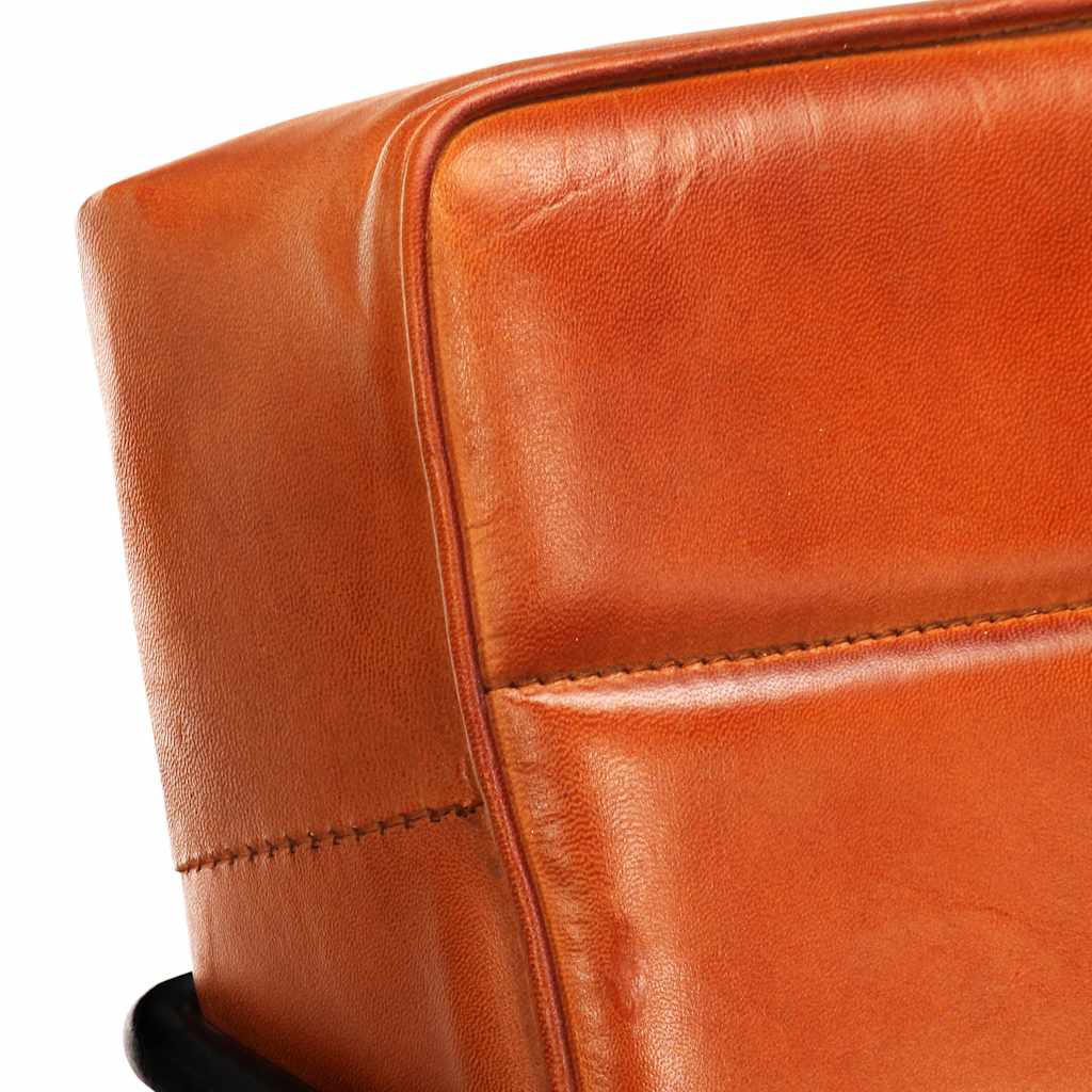 vidaXL Fauteuil echt leer tan
