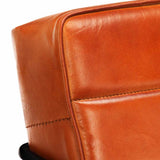 vidaXL Fauteuil echt leer tan