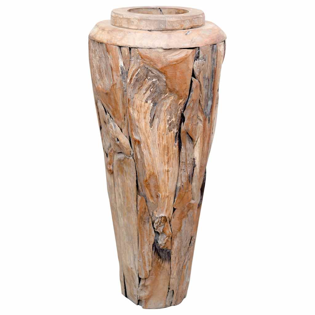 vidaXL Decorative Vase 40x100 cm Solid Teak Wood