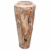 vidaXL Decorative Vase 40x100 cm Solid Teak Wood