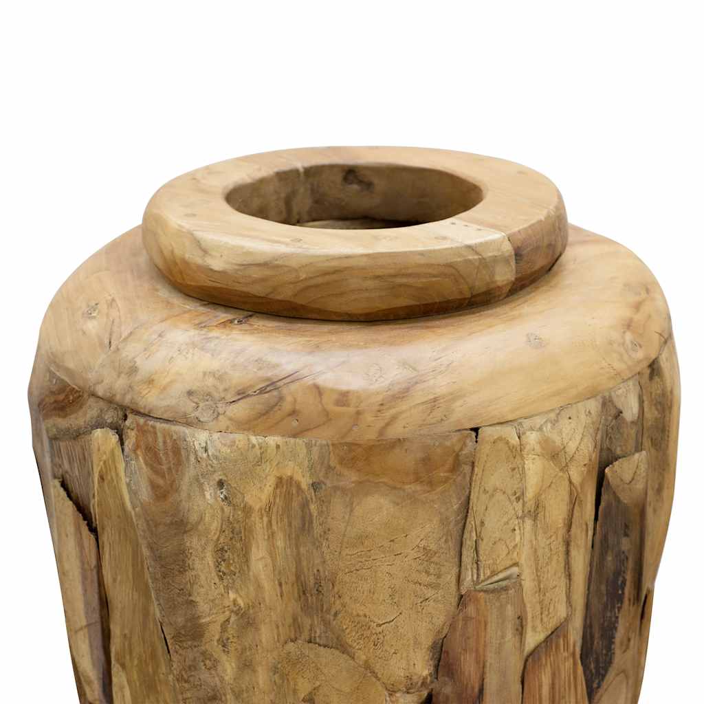 vidaXL Decorative Vase 40x100 cm Solid Teak Wood