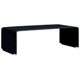 vidaXL Coffee Table 98x45x31 cm Tempered Glass Black