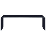 vidaXL Coffee Table 98x45x31 cm Tempered Glass Black
