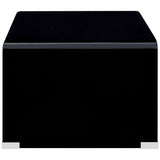 vidaXL Coffee Table 98x45x31 cm Tempered Glass Black