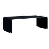 vidaXL Coffee Table 98x45x31 cm Tempered Glass Black