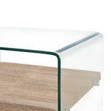 vidaXL Salontafel 50x50x45 cm gehard glas transparant