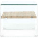 vidaXL Salontafel 50x50x45 cm gehard glas transparant