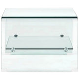 vidaXL Salontafel 50x45x33 cm gehard glas transparant