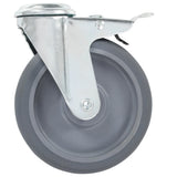 vidaXL Swivel Castor Wheels with Bolt Holes and Double Brakes 4 pcs 125 mm