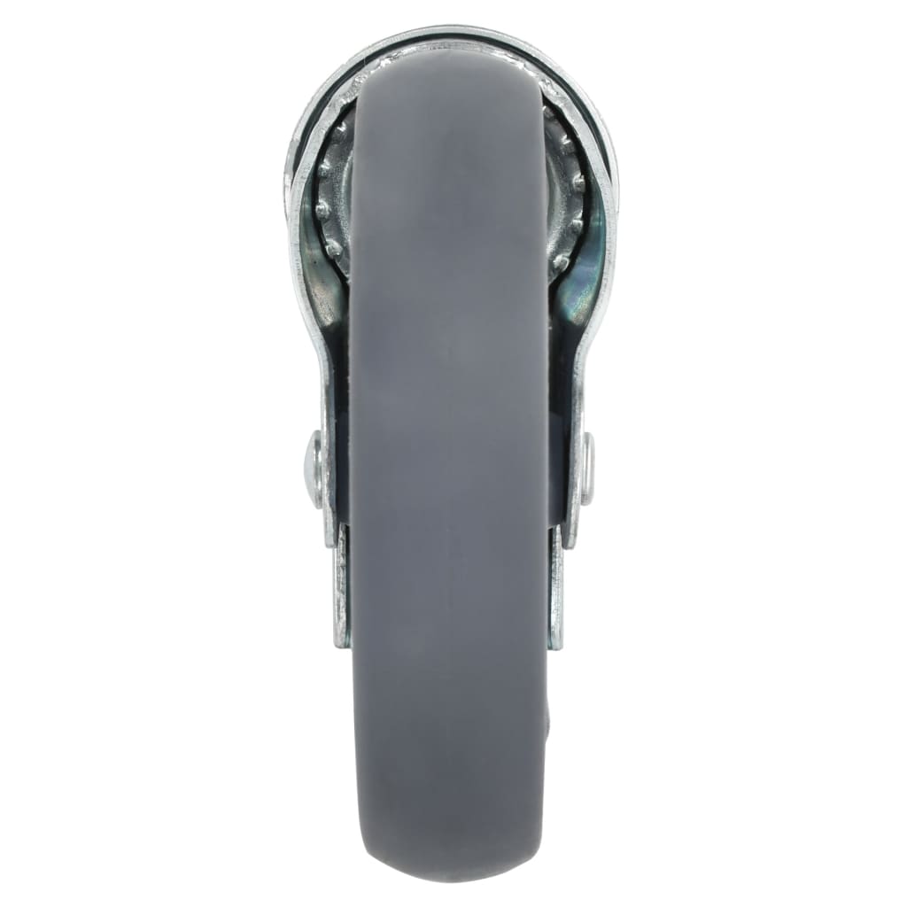 vidaXL Swivel Castor Wheels with Bolt Holes and Double Brakes 4 pcs 125 mm