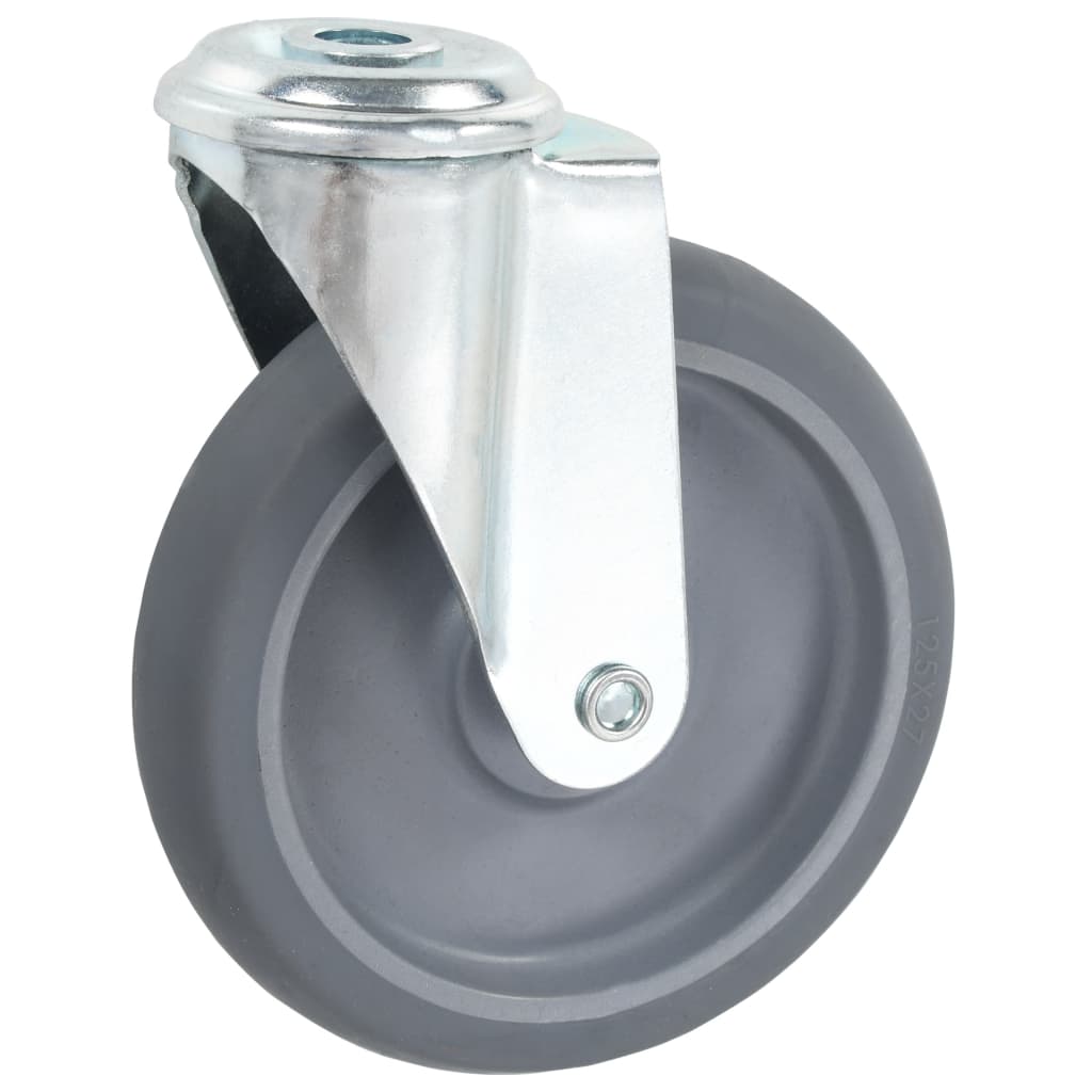 vidaXL Swivel Casters with Bolt Holes 4 pcs 125 mm