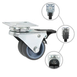 vidaXL Swivel Casters Double with Double Brakes 4 pcs 50 mm