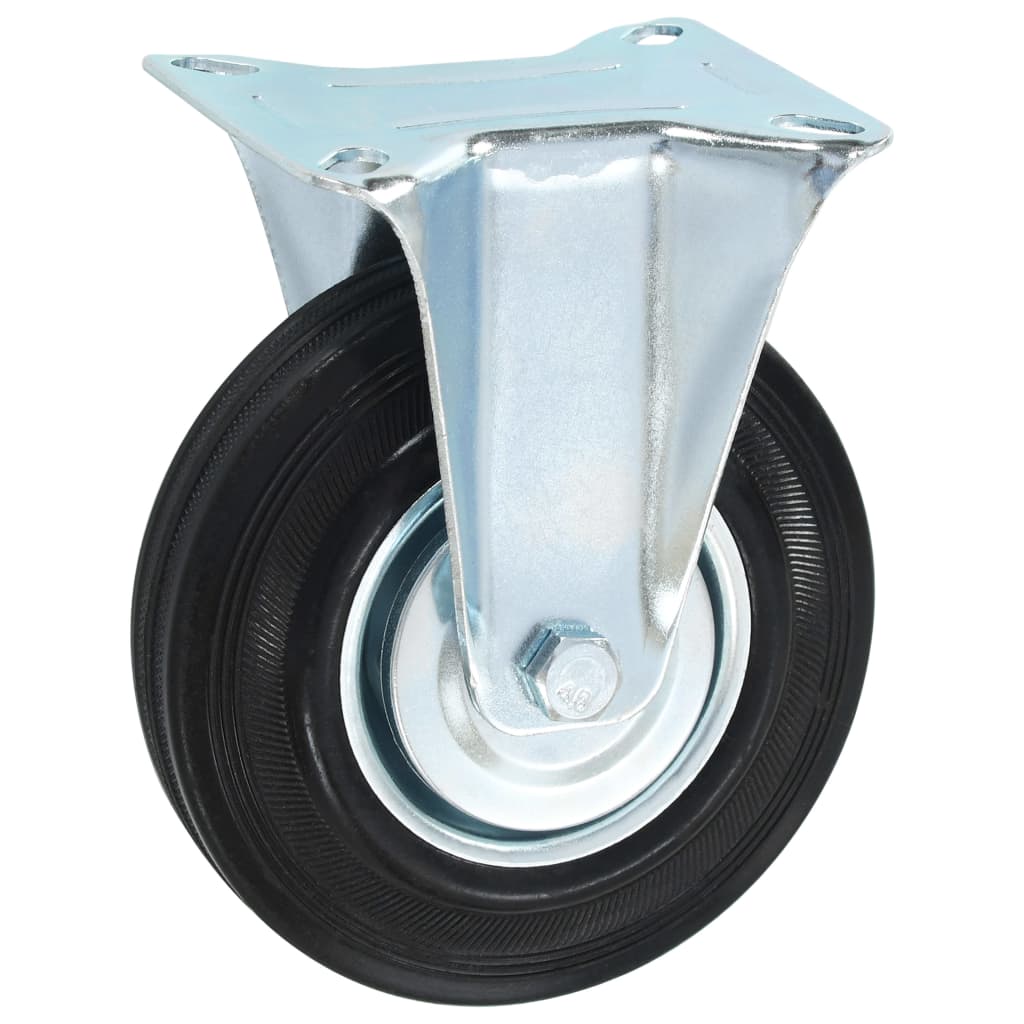 vidaXL Fixed Castor Wheels 4 pcs 125 mm