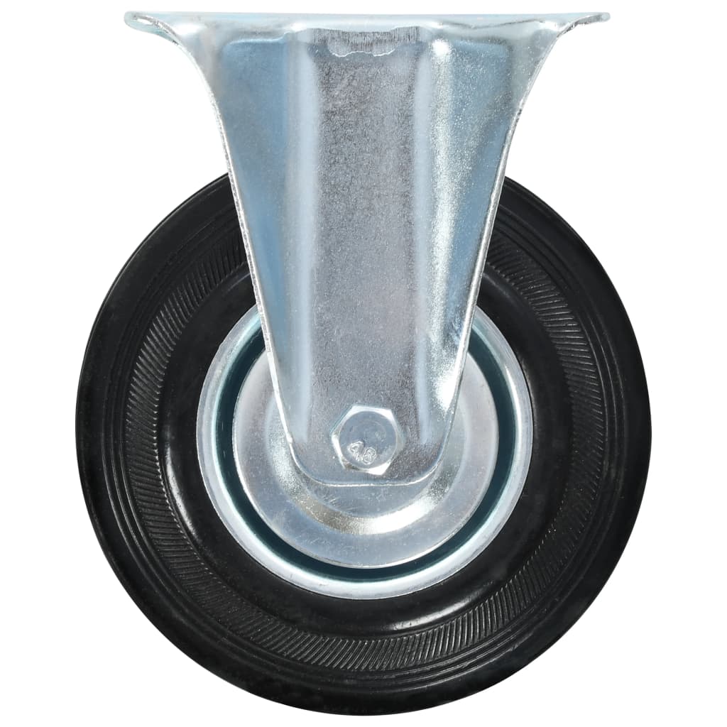 vidaXL Fixed Castor Wheels 4 pcs 125 mm