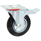 vidaXL Swivel Castors with Double Brakes 4 pcs 160 mm