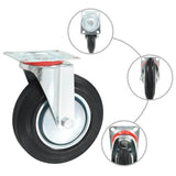 vidaXL Swivel Casters 4 pcs 200 mm