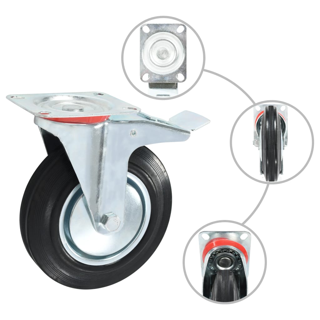 vidaXL Wheels 4 pcs 200 mm