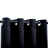 vidaXL Blackout Curtains with Metal Rings 2 pcs 140x175 cm Black