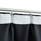 vidaXL Black Blackout Curtains with Hooks 2 pcs 140x175 cm